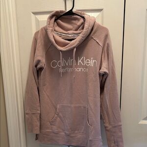 Soft pink cowl hoodie